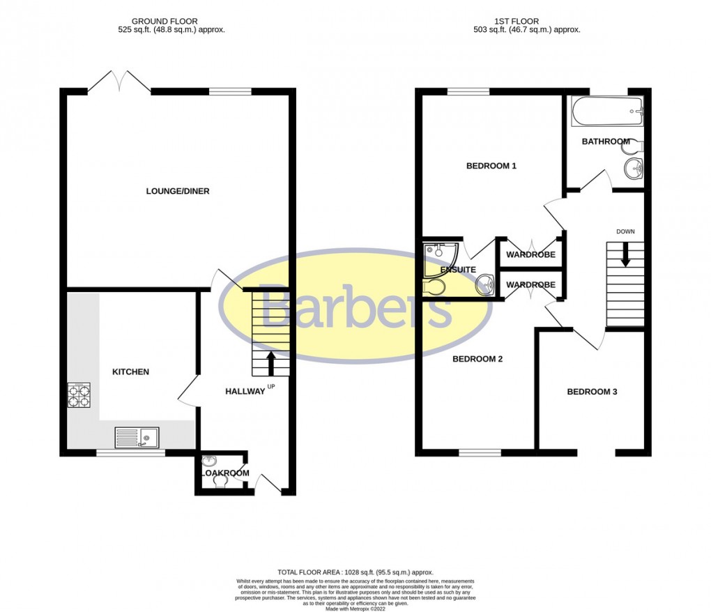 Floorplan for Parsons Close, The Humbers , Telford