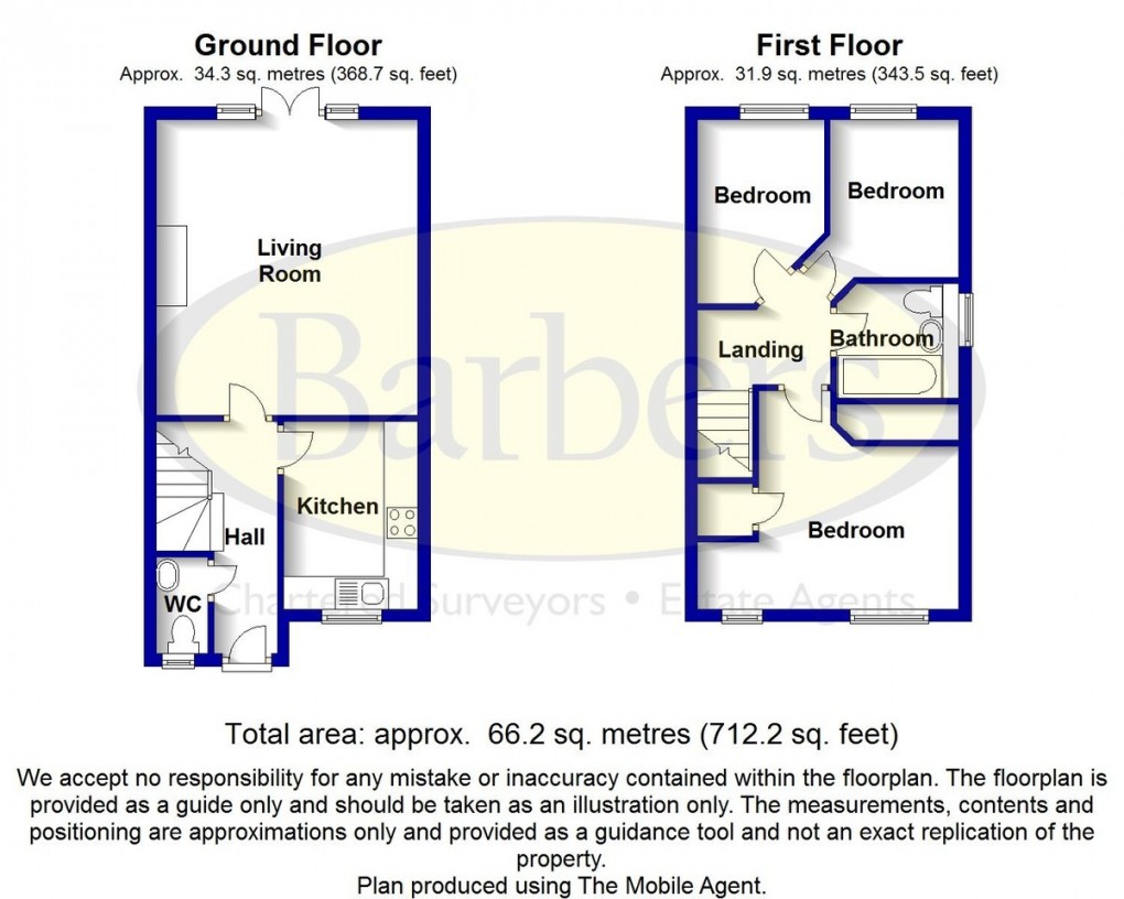 Floorplan for Roman Way, Hinstock, Market Drayton