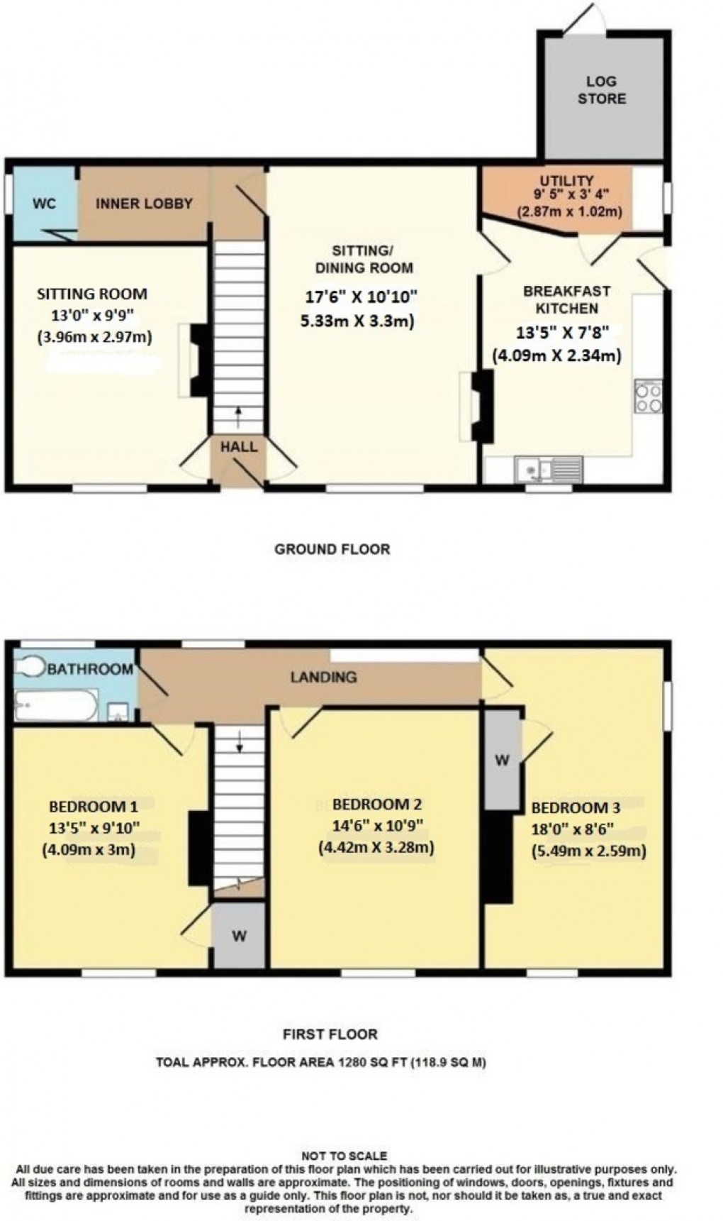 Floorplan for Pipers Lane, Edgmond