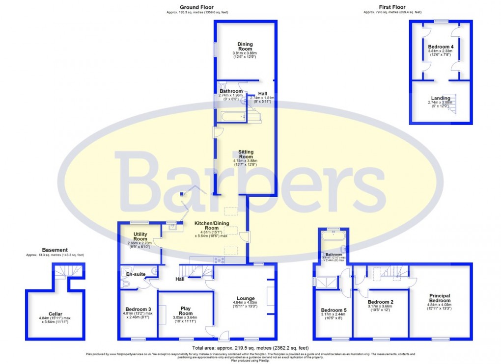 Floorplan for Old Smithy, Bletchley, Market Drayton