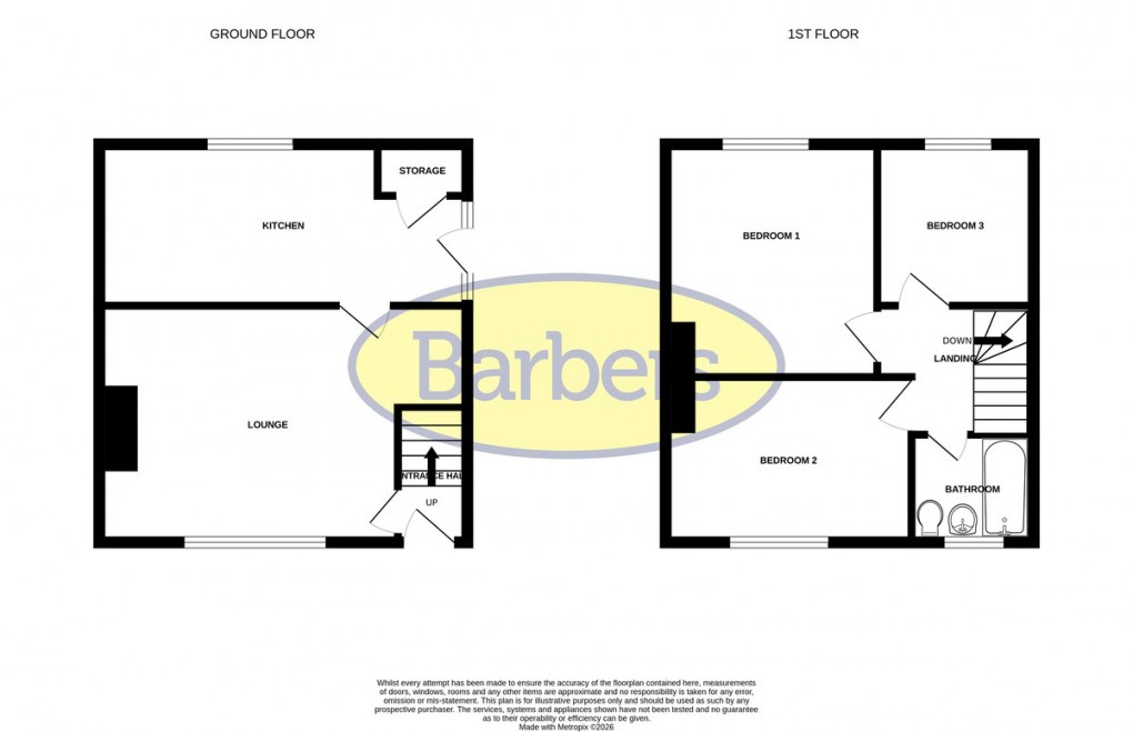 Floorplan for Talbot Crescent, Whitchurch