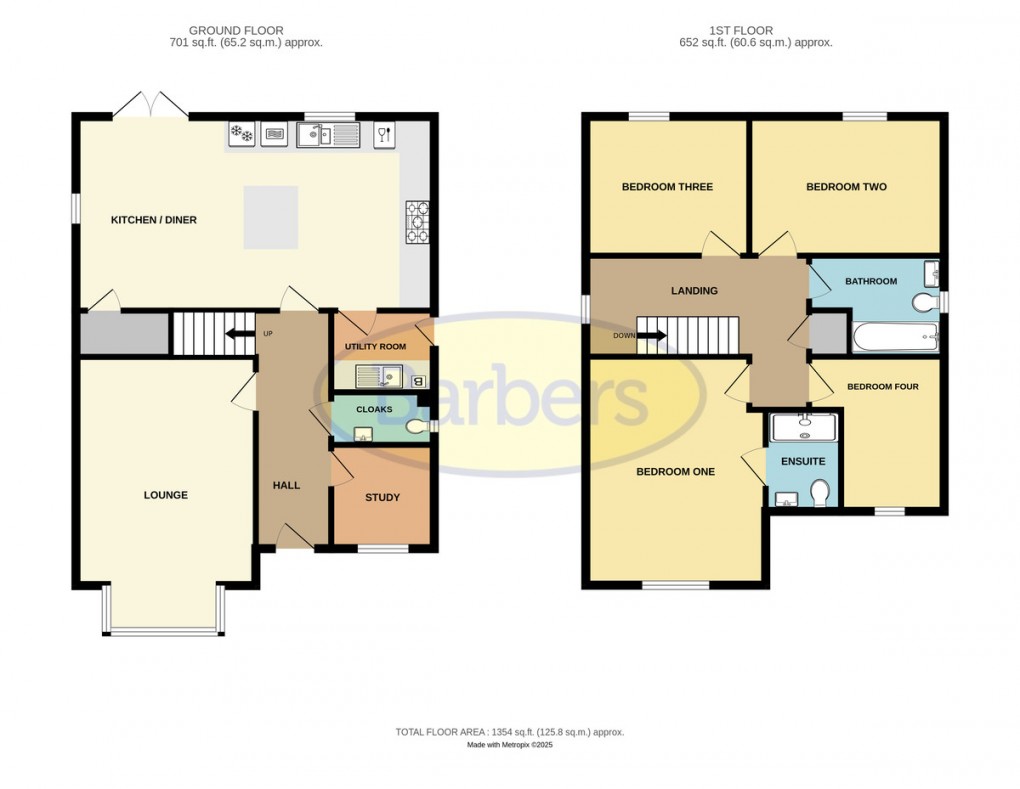 Floorplan for Yew Tree Meadow, Hadley, Telford, TF1 6AN