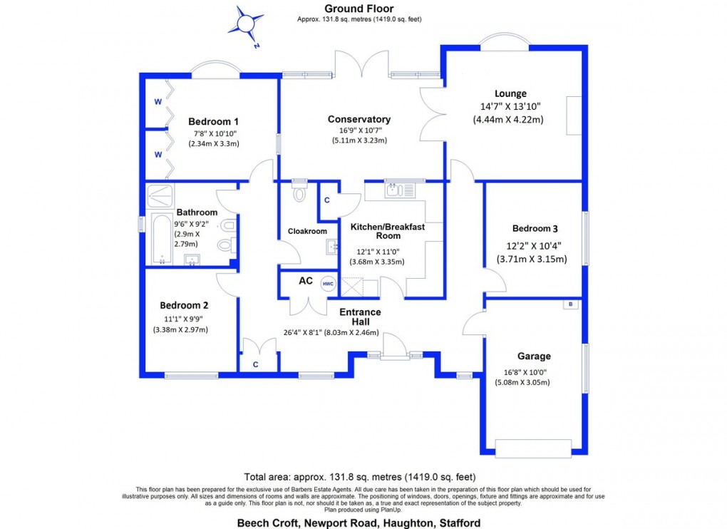Floorplan for Newport Road, Haughton