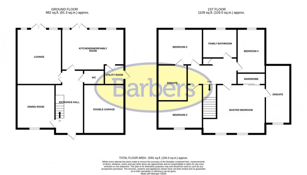 Floorplan for Warwick Gate, Aston, Nantwich