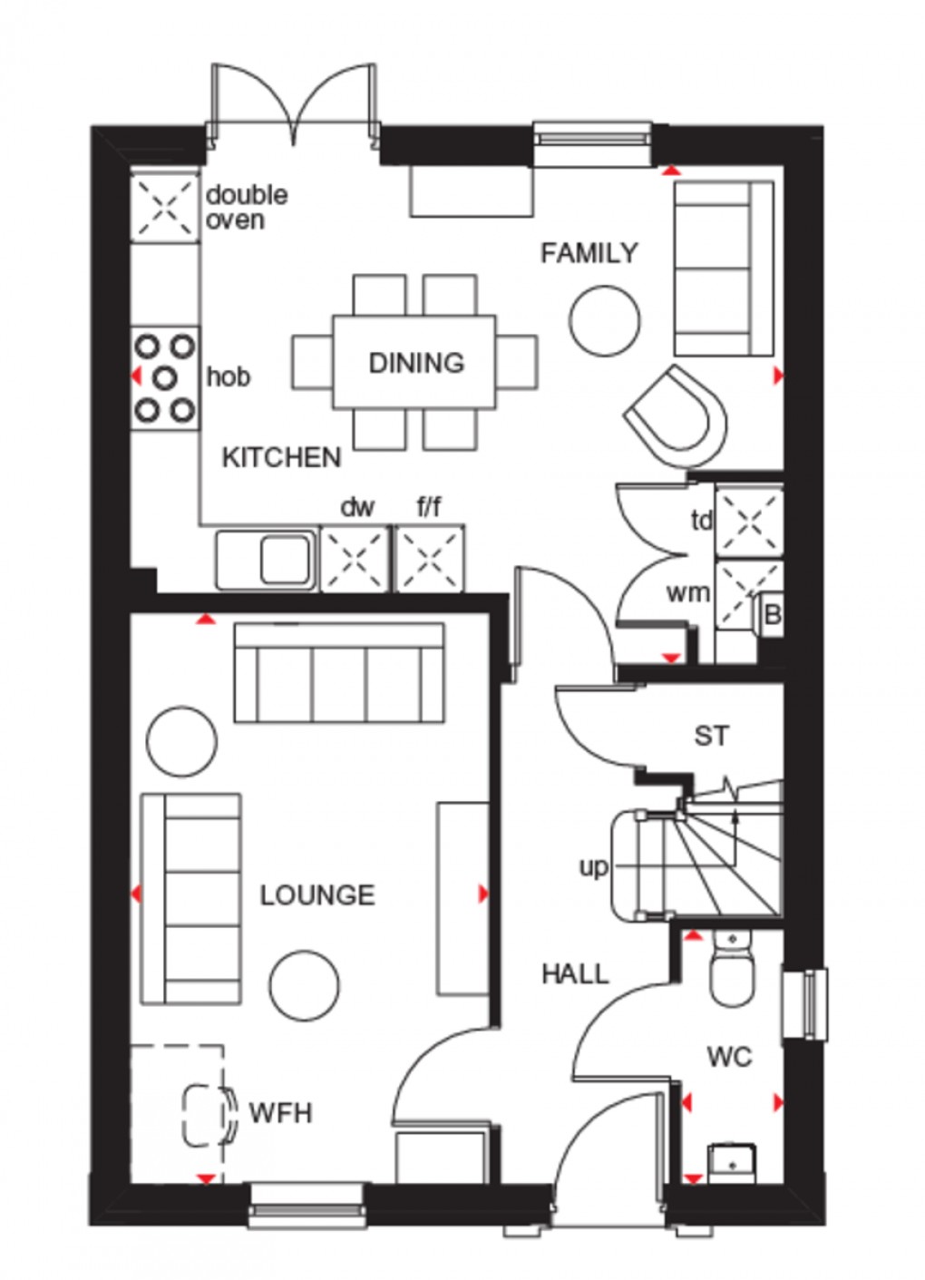 Floorplan for Clockmakers, Tilstock Road, Whitchurch