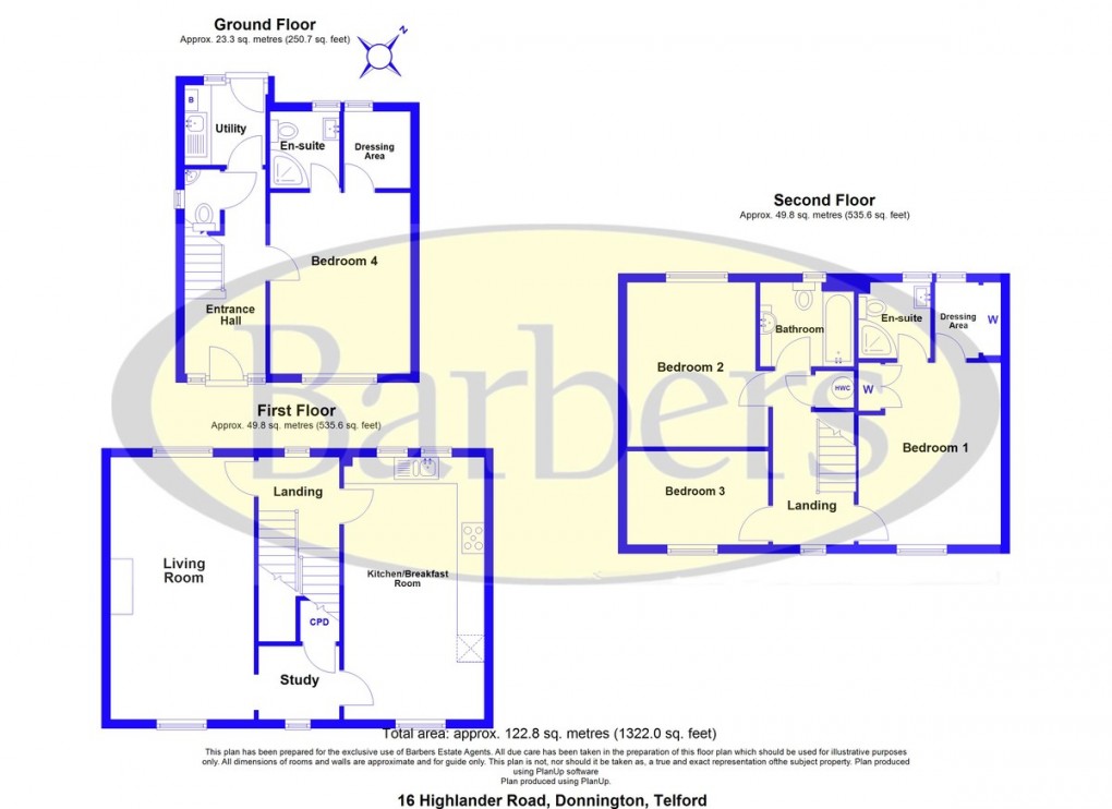 Floorplan for Highlander Drive, Donnington, Telford, TF2 8JZ