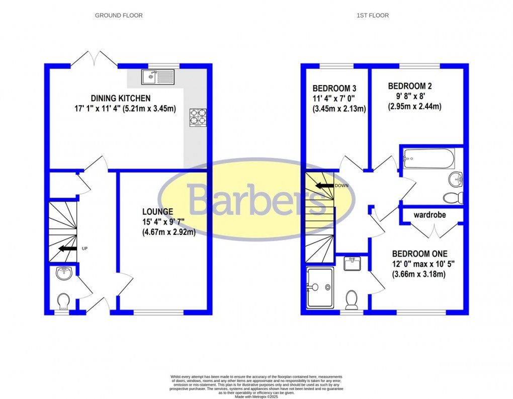 Floorplan for George Winnall Close , Priorslee, Telford
