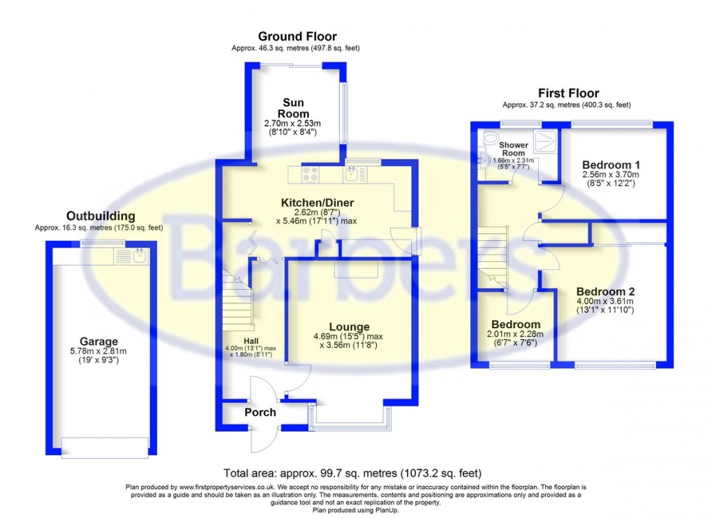 Floorplan for Farcroft Drive, Market Drayton