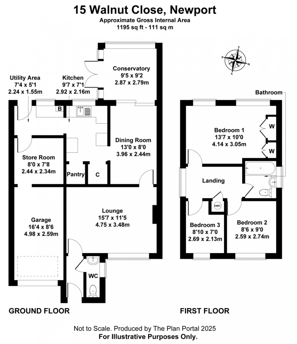 Floorplan for Walnut Close, Newport
