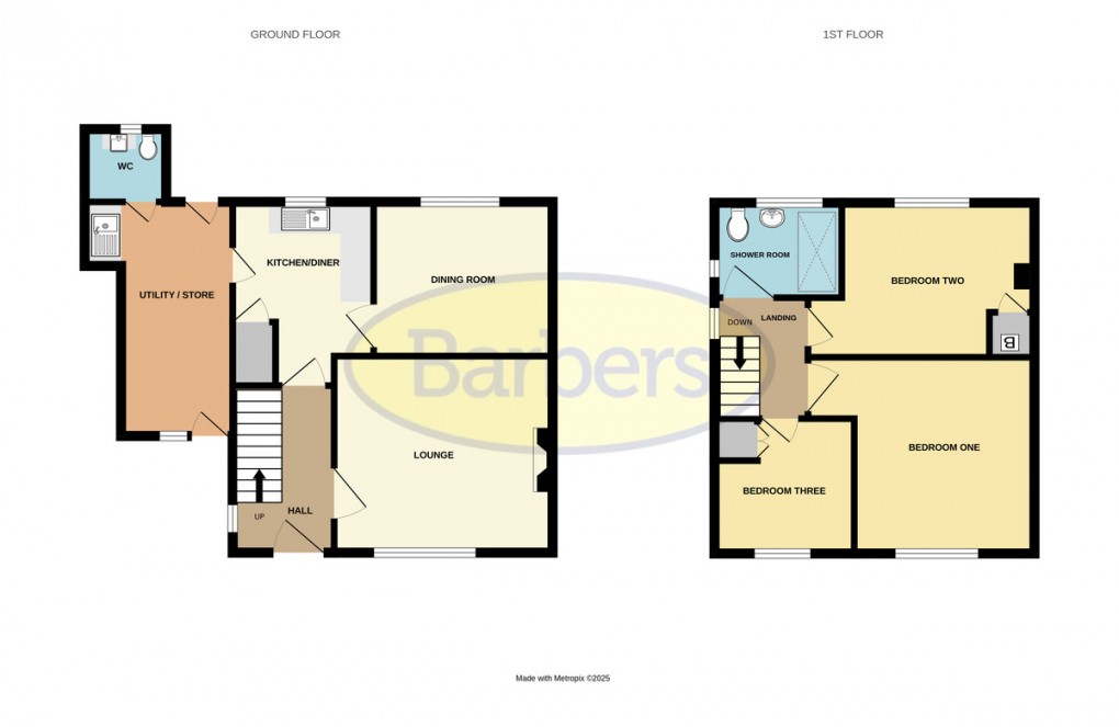 Floorplan for Second Avenue, Ketley Bank, Telford, TF2 0AL.