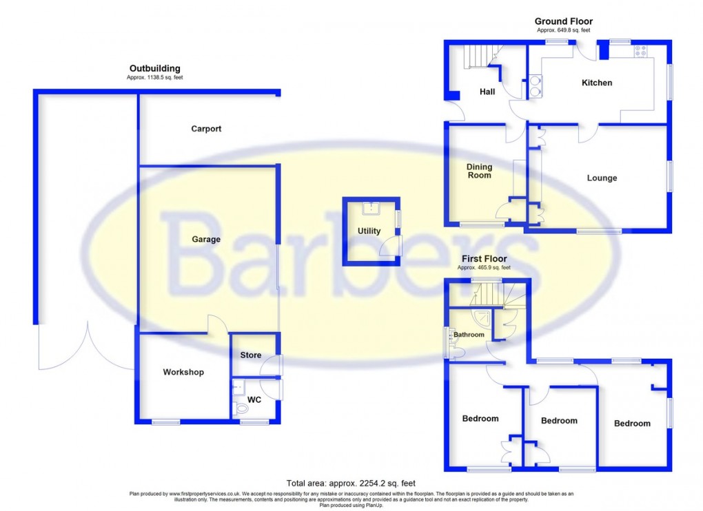 Floorplan for Wetreins Lane, Tilston