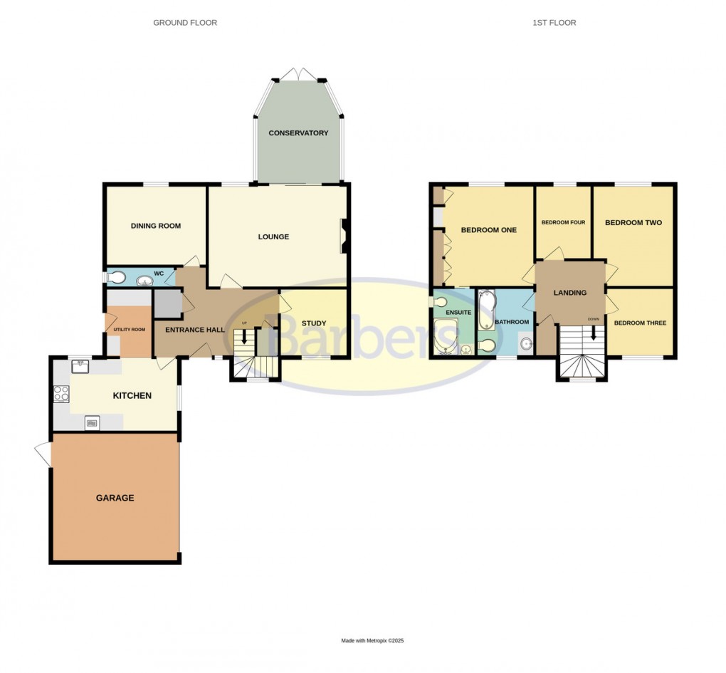 Floorplan for Woodford Green, Bratton, Telford, TF5 0NS.