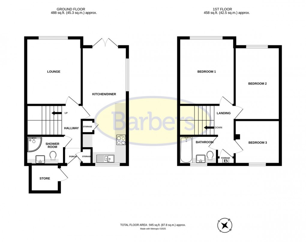 Floorplan for Withywood Drive, Telford