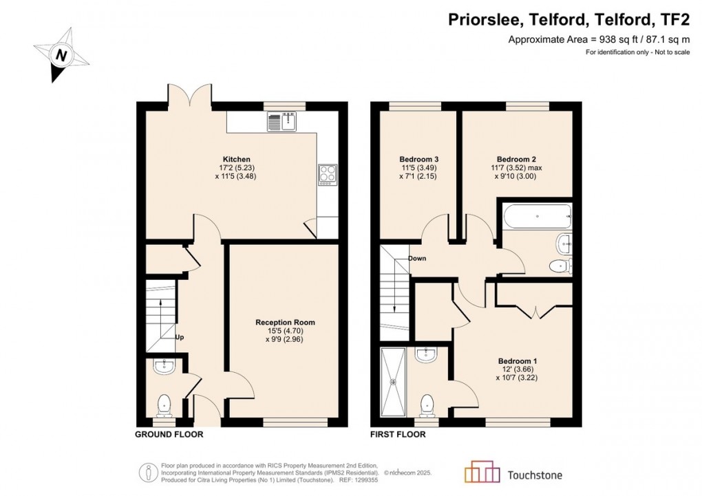 Floorplan for Thomas Blakemore Way, Priorslee, Telford
