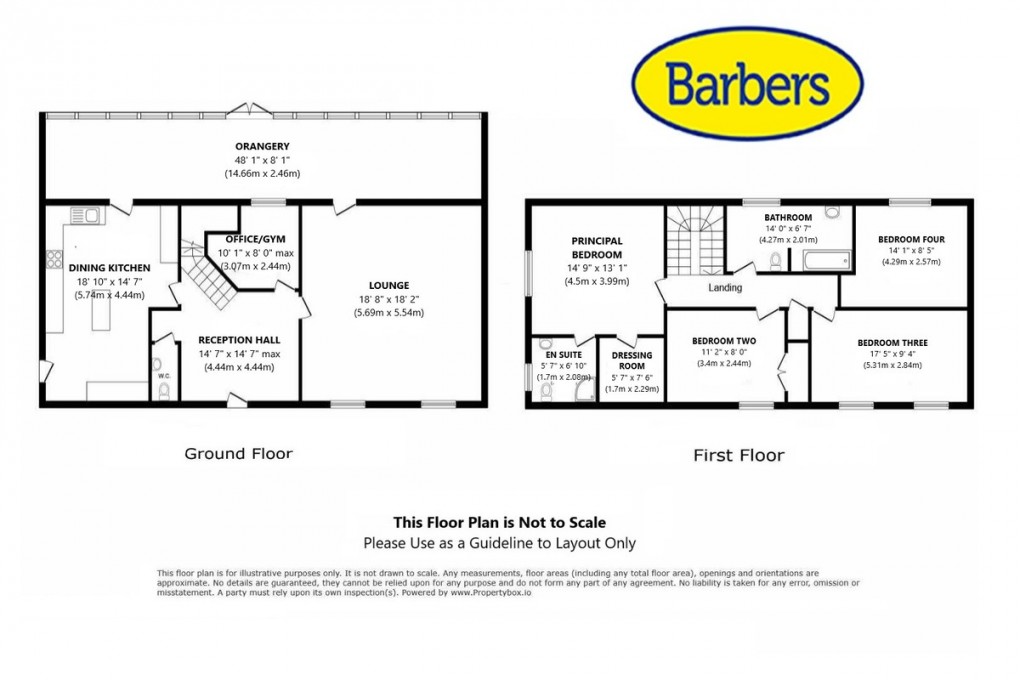 Floorplan for Adderley Hall Barns, Adderley