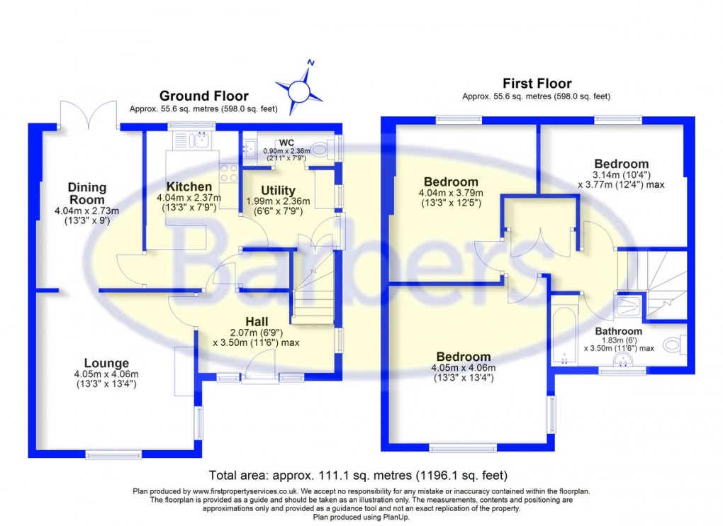 Floorplan for Church Road, Ashley