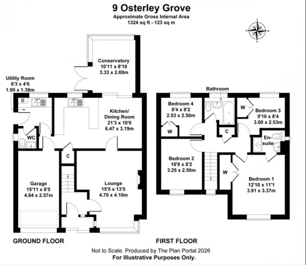 Floorplan for Osterley Grove, Muxton
