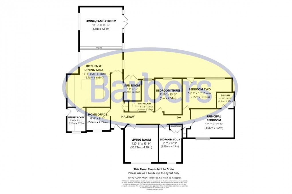 Floorplan for Moreton Lodge, Moreton Say