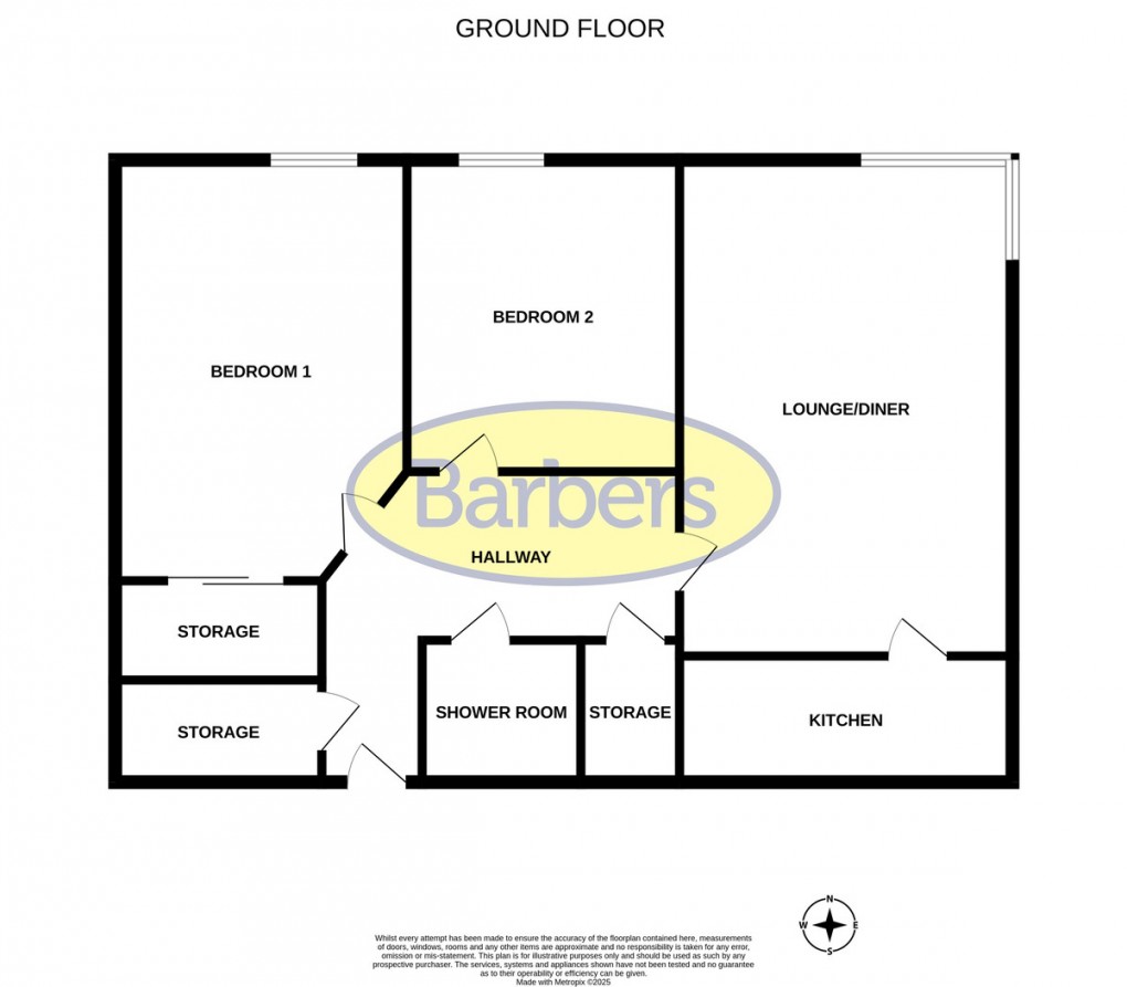 Floorplan for Brookes Court, Mill Street, Whitchurch