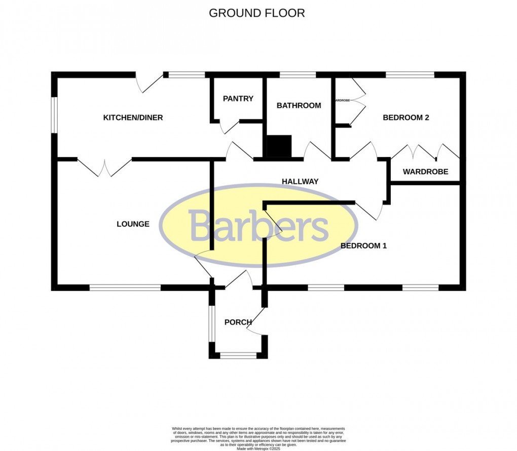 Floorplan for Highfields Avenue, Whitchurch