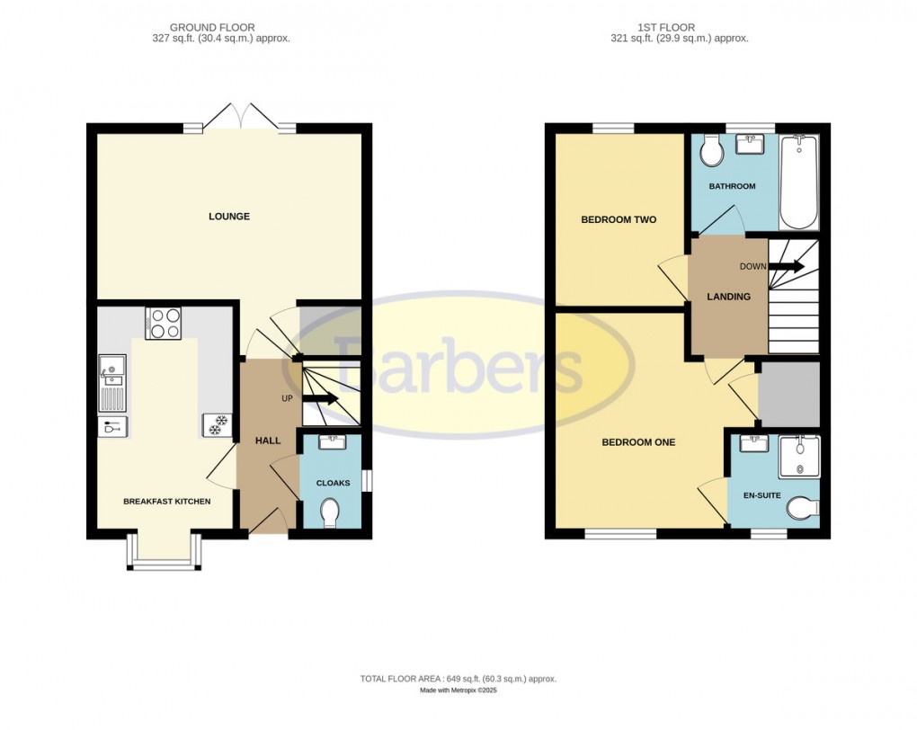 Floorplan for Raven Meadow, Apley, Telford, TF1 6AW.