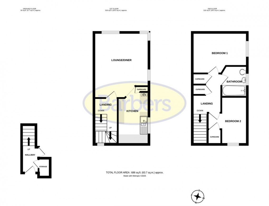 Floorplan for Botany Bay Close, Aqueduct