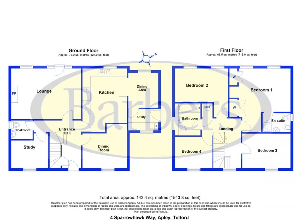 Floorplan for Sparrowhawk Way, Apley