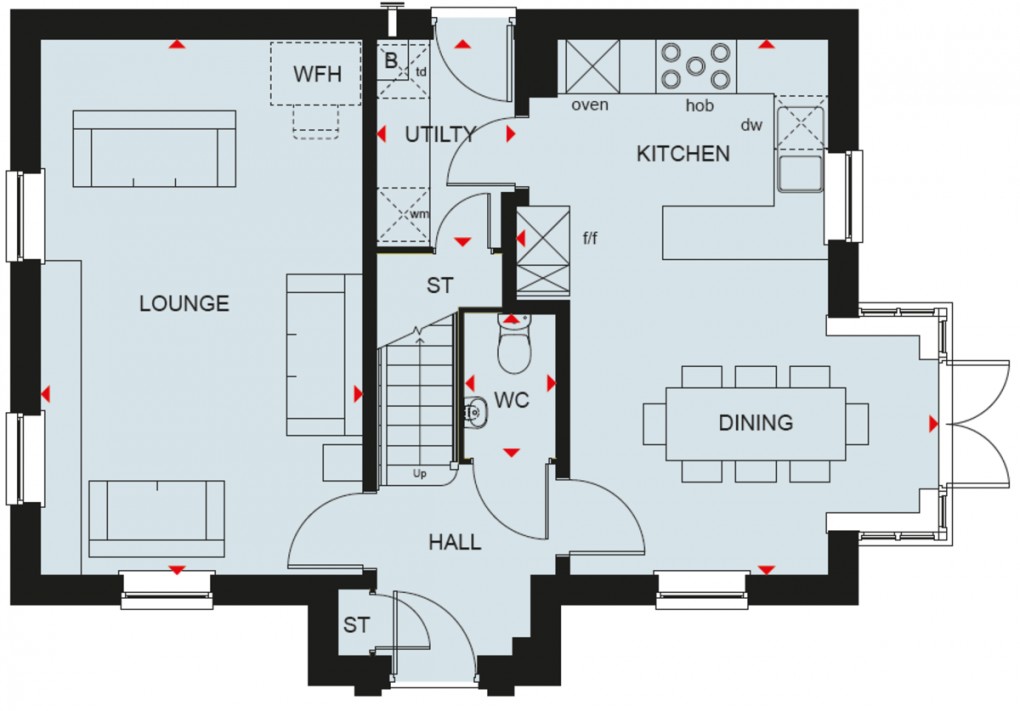 Floorplan for Clockmakers, Tilstock Road, Whitchurch