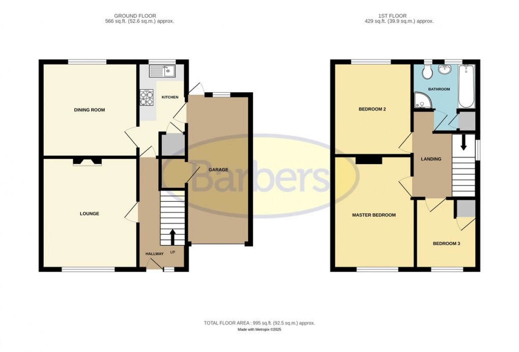 Floorplan for Hafren Road, Little Dawley, Telford, TF4 3HJ