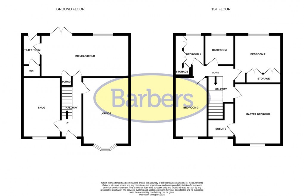 Floorplan for Mainwaring Drive, Whitchurch