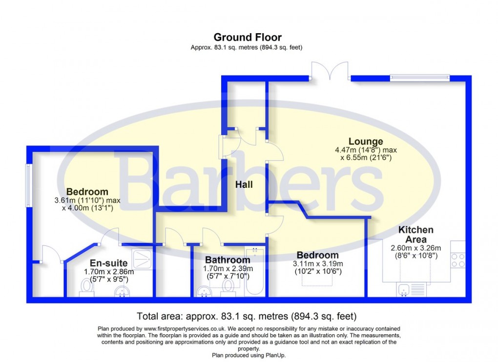 Floorplan for Drayton Mill Court, Market Drayton, Shropshire