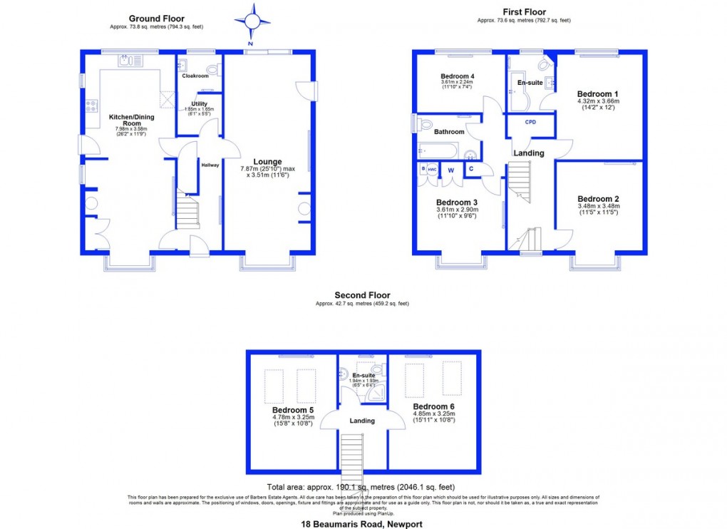 Floorplan for Beaumaris Road, Newport