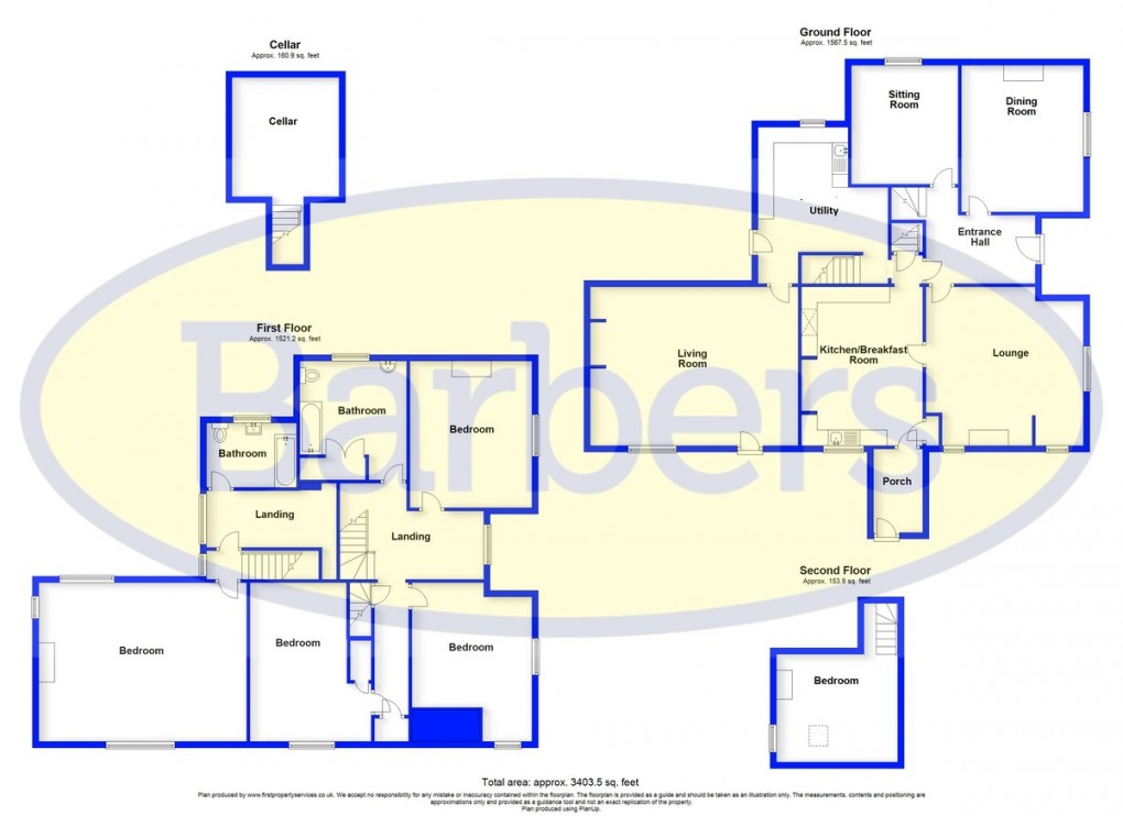 Floorplan for Tilstock, Whitchurch, Shropshire.