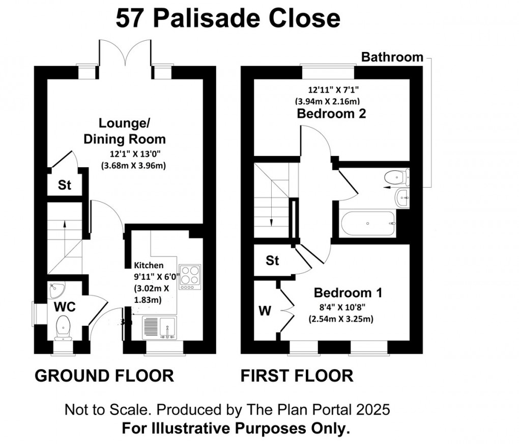 Floorplan for Palisade Close, Newport