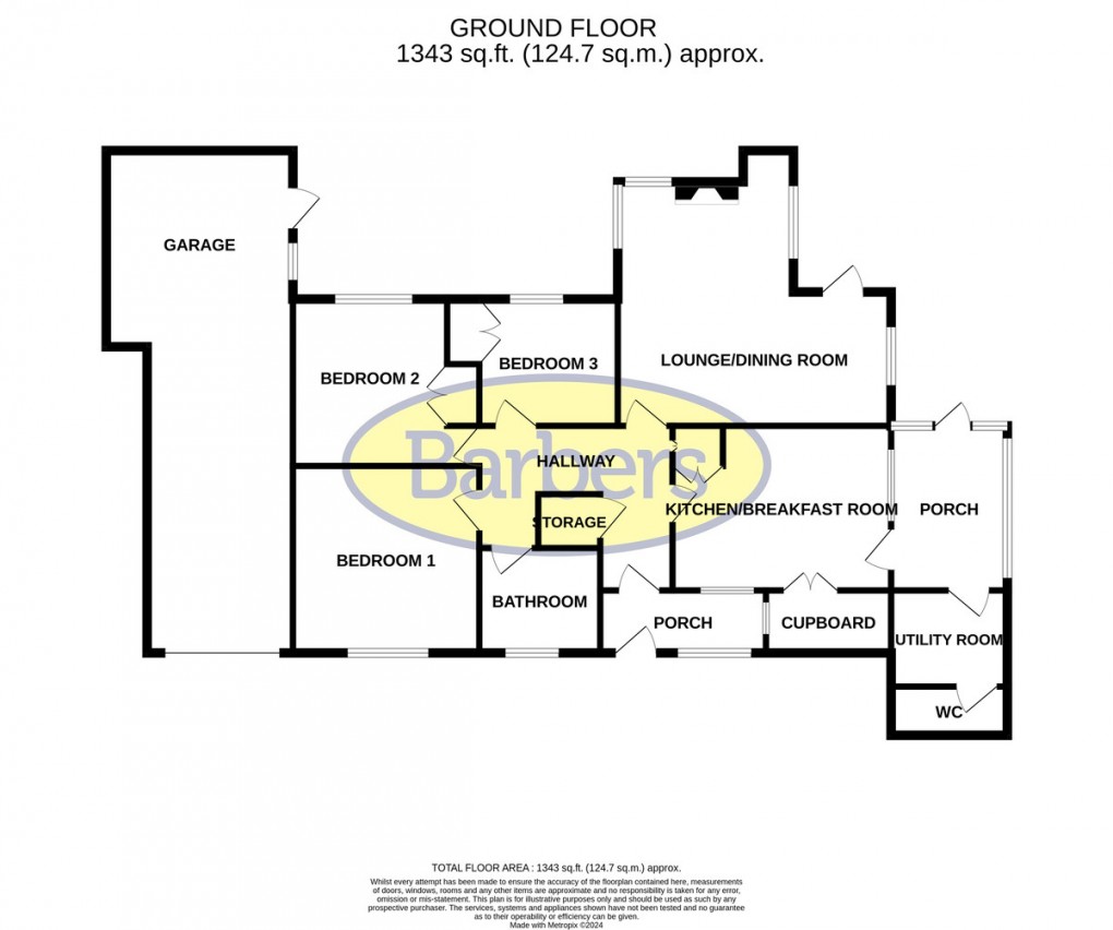 Floorplan for Alkington Road, Whitchurch