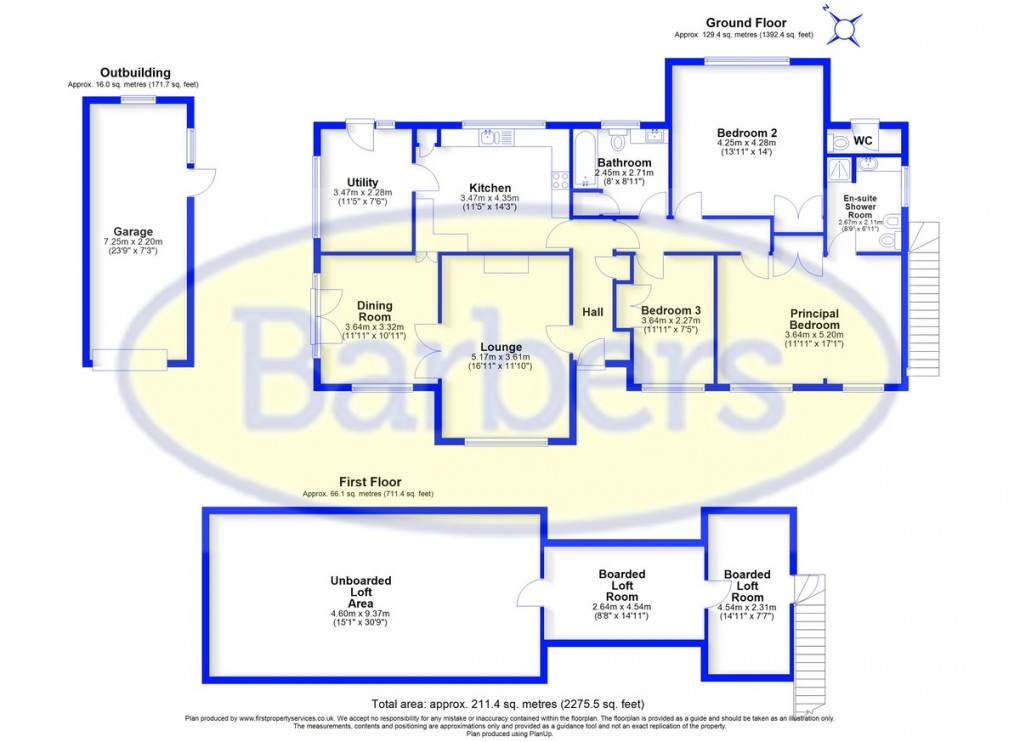 Floorplan for Rush Lane, Market Drayton