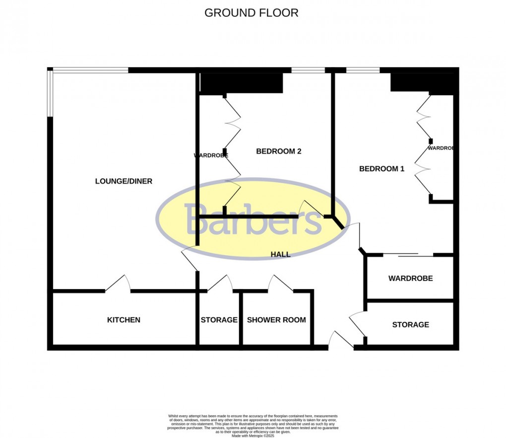 Floorplan for Brookes Court, Mill Street, Whitchurch