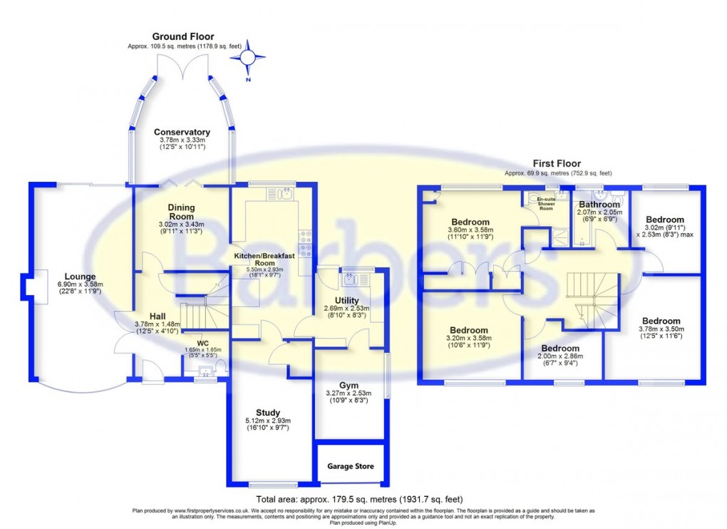 Floorplan for Bracken Avenue, Loggerheads