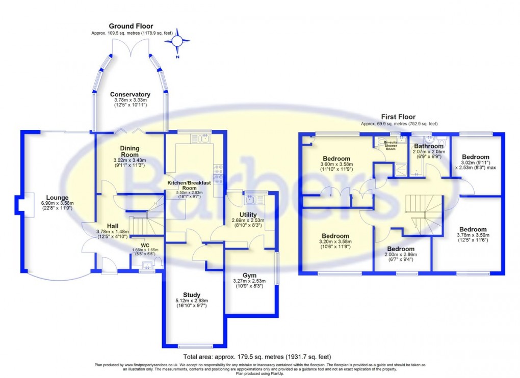 Floorplan for Bracken Avenue, Loggerheads