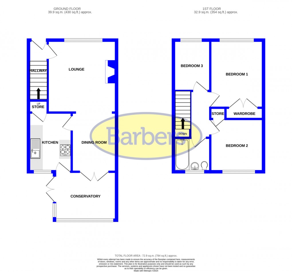 Floorplan for Spring Field, Loggerheads, Market Drayton