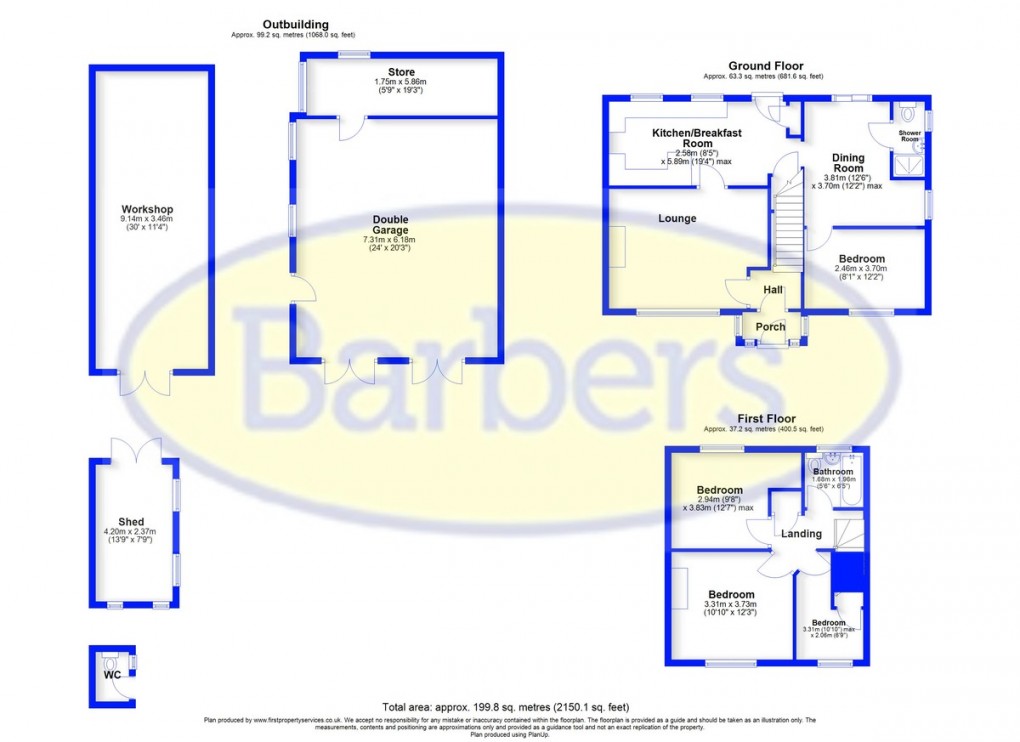 Floorplan for Langley Dale, Stoke On Tern
