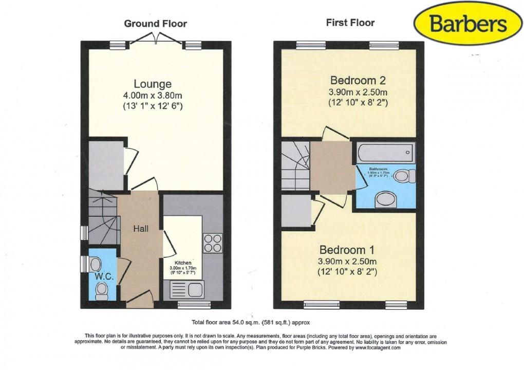 Floorplan for Verrill Close, Market Drayton
