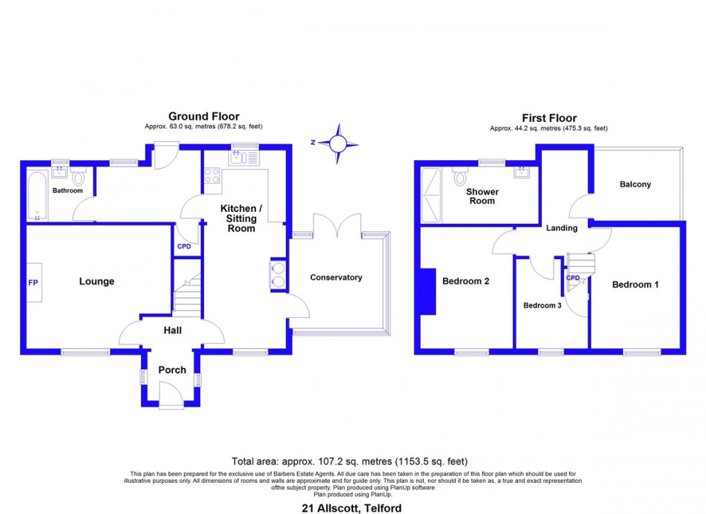Floorplan for Allscott, Telford, TF6 5EG