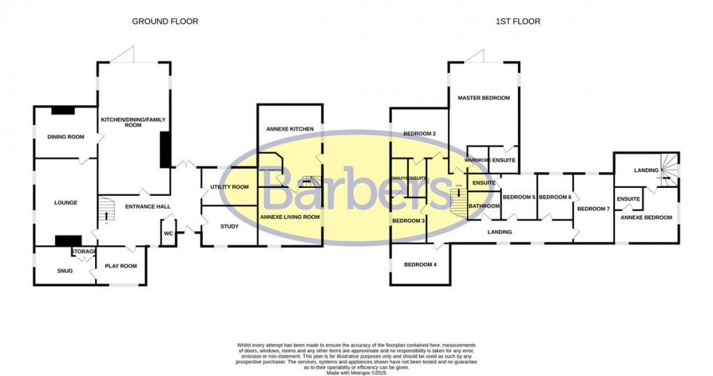 Floorplan for Yocking Gate Farm, Whitchurch