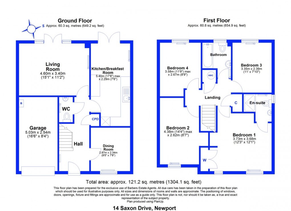Floorplan for Saxon Drive, Newport