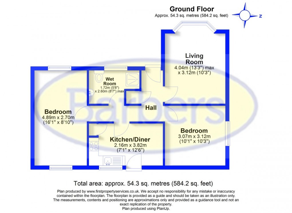 Floorplan for Newcastle Road, Market Drayton