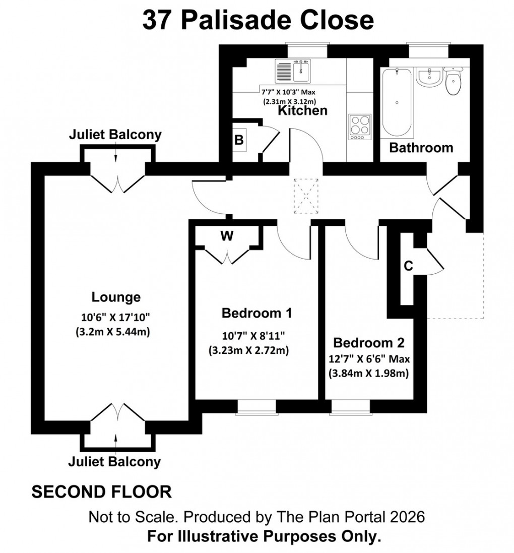 Floorplan for Palisade Close, Newport