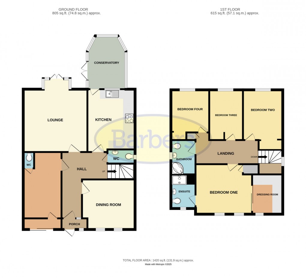 Floorplan for Rembrandt Drive, Shawbirch, Telford, TF5 0PL