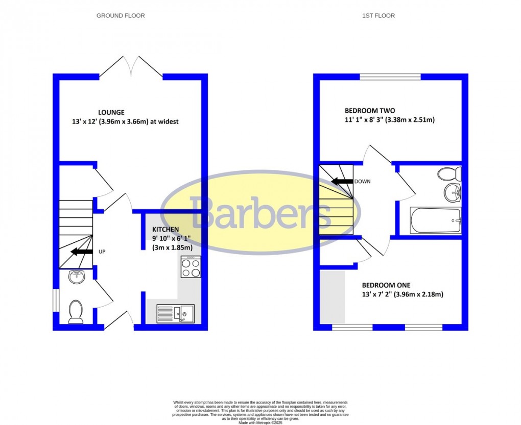 Floorplan for Tamerlane Road, Crewe, Cheshire