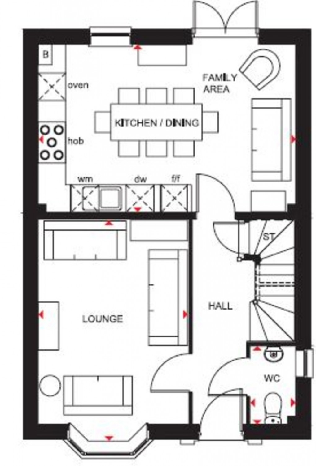 Floorplan for Clockmakers, Tilstock Road, Whitchurch